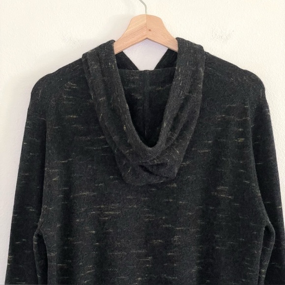 Club Monaco Cashmere Sweater Pullover Hoodie Charcoal Medium - Picture 5 of 13